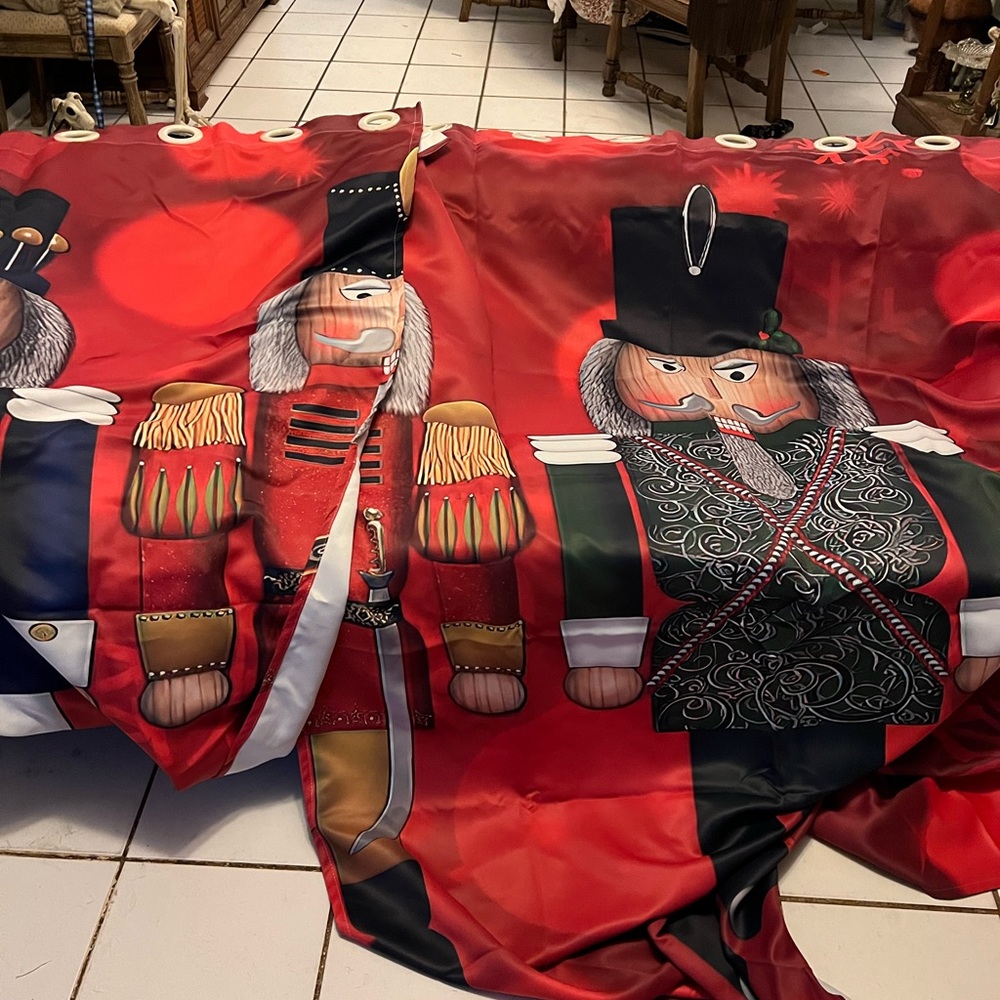Nutcracker 2 panel of curtains